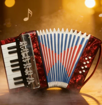 17-Key 8-Bass Professional Accordion for Children and Adults, Beginner Self-Learning Instrument for Students and Early Education