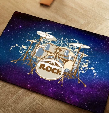 Drum Mat Anti-Slip Soundproof Carpet for Electronic and Jazz Drums, Thickened Shock-Absorbing Pad