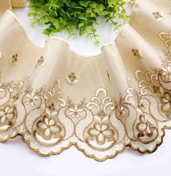 17cm Sofa Cushion Trim Double Layer with Lining European Lace Trim Accessory Curtain Splicing Decoration 17cm