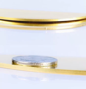 Yuefu Poetry Crescent Clappers and Mandarin Duck Clappers, Brass Shandong Kuaishu and Drum Story Percussion Instruments
