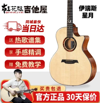 Guihua Cake Guitar Shop - Iris Moon Max Acoustic Guitar for Beginners, 36-Inch Entry-Level Folk Guitar, 41-Inch Electro-Acoustic Option