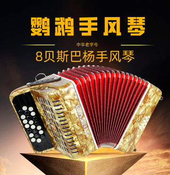 Parrot Button Accordion YW2208 for Beginners and Exams with SF Express Shipping