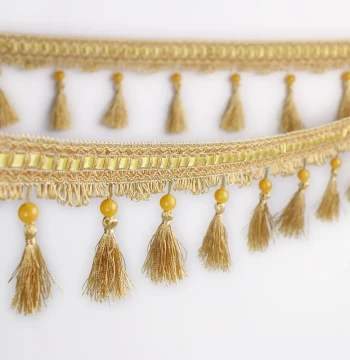 Curtain Lace Beaded Pendant Tassels, Fringe Trim for Curtain Heads, Fabric Decoration for Weddings, Accessories and Supplies