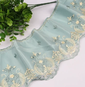 Double Layer 17cm with Lining European Style Sofa Cushion Lace Edge Auxiliary Curtain Splicing Decorative Trim Wide Edge