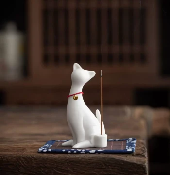 Creative Ceramic Little Cat Incense Burner Home Decor Cute Kitten Tea Pet Incense Holder