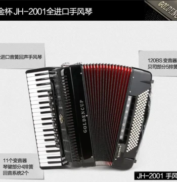 JH2001 Jinbei Brand Italian Original Reeds, 120-Bass Four-Row Echo Accordion with New Structure