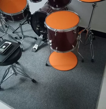 Non-Slip Soundproof Drum Carpet Mat for Acoustic and Electronic Drums, Thickened Floor Pad for Jazz Drummers