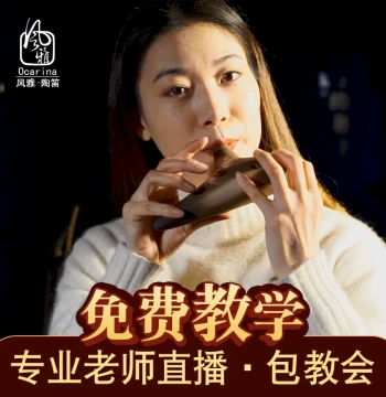 Fengya Ocarina - 12-Hole Alto AC Vintage Style for Beginners with Included Tutorial Book