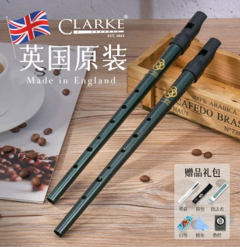 Irish Whistle, UK Clarke Tin Whistle, Celtic Mouth Organ, Key of D Vertical Flute, Imported Instrument