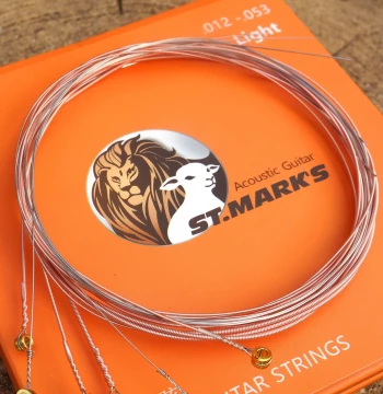 St. Mark's Guitar Strings Phosphor Bronze Coated Strings for Acoustic Guitar / Electric Guitar Nickel Alloy Coated / Folk Guitar