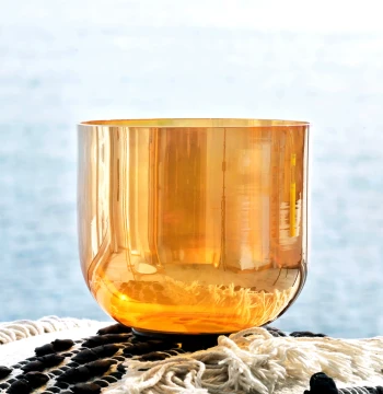 Crystal Singing Bowls, Colorful Meditation Music Bowls for Yoga and Sound Healing, Transparent