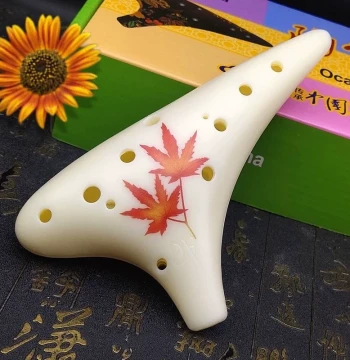 Beginner Children's Resin 12-Hole Alto C Plastic Ocarina, Professional Instrument for Beginners in AC Key