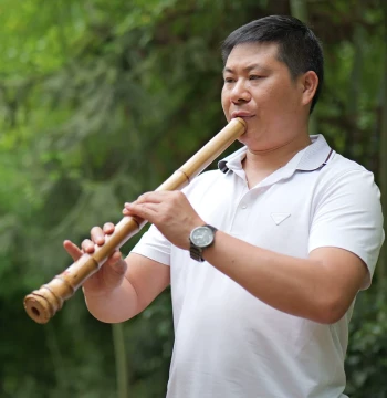 Shu Houhuai Professional Nanxiao Flute, 8-Hole/6-Hole Large Stage Instrument, Made from Deep Mountain Aged Gold Bamboo, High-Density Large Head Xiao