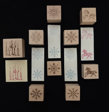 Whimsical Animal Wood Stamps, Beech Wood, Minimalist Design for Journaling and DIY Crafts