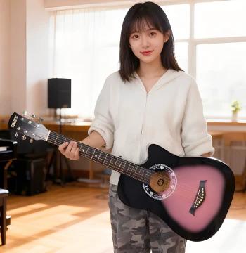 Ximing 38-inch Guitar for Beginners, 41-inch Acoustic Guitar for Men and Women, Adult Practice Instrument, Folk Wood Guitar for Students