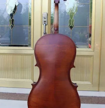 Solid Wood Cello, High-End Performance Model, Handcrafted with Tiger Stripe Matte Finish