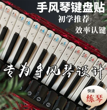 Accordion Keyboard Stickers 8/60/120 Bass Middle F for Seniors Students Beginners Quick Learning Notation Guide