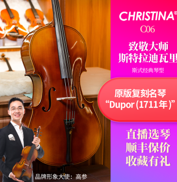 Christina C06 Full-Size Handcrafted Professional Cello – Solid Wood Construction for Examinations and Performances