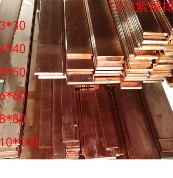 Rapid Custom Purple Copper Busbar for Server Rooms, Tin-Plated Copper Bar, Punching and Q-Bending Processing, Flat Copper Strip T