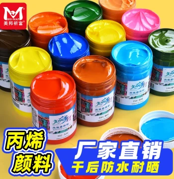 Meibang Qifu Acrylic Paint Set for Wall Painting, Waterproof and Sunproof, Non-Fading, 500ml 24 Colors for Textile Graffiti, Canvas Texture Art, DIY, Students, Beginners, and Kids