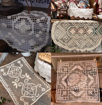 Net Lace Master Link N, Vintage Pure Handmade Net Lace Trim, Natural Color Fabric, Atmospheric Special Offer for Popularity