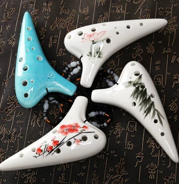 12-Hole Alto C Key AC Ocarina Instrument for Beginners, Professional Performance Instrument for Elementary Students, 6/12 Hole Xun