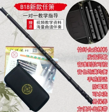 Renjin Xiao Flute for Adults, Beginner-Friendly Purple Bamboo Nine-Section Resin Dongxiao, Three-Section Short Nanxiao