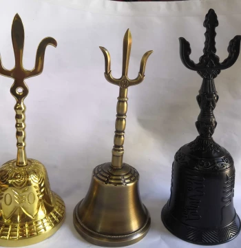 Ritual Implement, Pure Copper Bagua Sanqing Bell, Tianpeng Bell, Flame Sanqing Bell, Clear and Resonant Sound