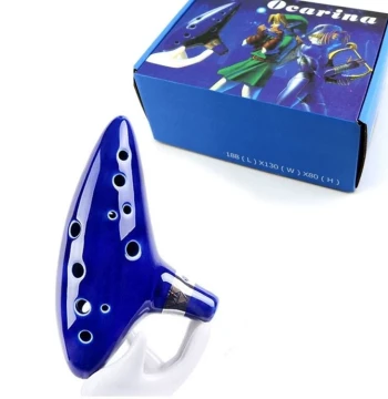 12-Hole Alto C Ocarina, Traditional Instrument Inspired by Zelda: Ocarina of Time, Multiple Colors, Great Gift