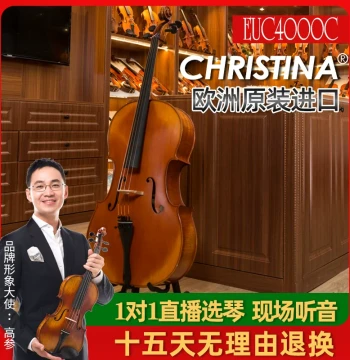 Christina EUC4000C European Imported Handcrafted Professional Performance Cello with European Wood Case