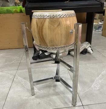 Tang Drum Stand Drum Rack Stainless Steel Suitable for Triple-Ring Drums Foldable Stand 7/8/9/10 Inch Drums