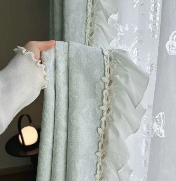 American Cream-Style Pure White Lace Curtain Trim, Water-Soluble Wide Edge for Bedroom Sheer Panel Splicing