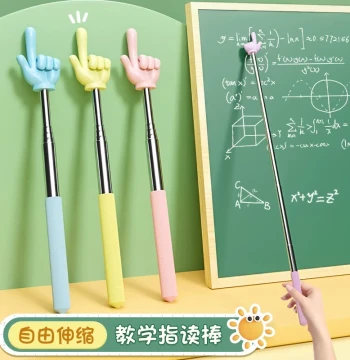 Macaron Extendable Pointer Stick for Teachers, Children's Reading Guide, Small Finger Pointer, Educational Tool for Home, Kindergarten, and Learning
