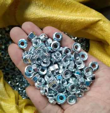 Galvanized Hex Flange Nuts with Serrated Teeth - Assorted Sizes M3, M4, M5, M6, M8, M10, M12, M20 for Home Use
