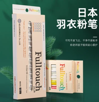 Japanese Hagoromo Dust-Free Chalk for Teachers, Home, and Kids, Non-Toxic Colored Chalk for Blackboards, Red and White Chalk, Teacher's Day Gift