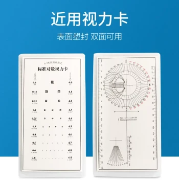 Near Vision Paper Chart, Double-Sided Usable, Laminated Surface, for Presbyopia Testing