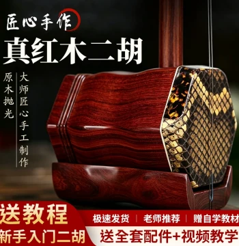 Zhiya Premium Erhu for Beginners, Rosewood and Ebony Professional Instrument for Exams, Direct from Suzhou Manufacturer