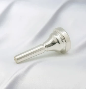 Silver-Plated Trombone Mouthpiece for Upright and Flat Valve Tenor Horns