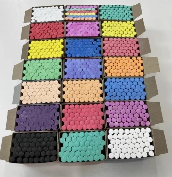Plastic Light Hexagonal Chalk Gypsum Chalk Single Color Red Blue Green Yellow White for Teaching Blackboard
