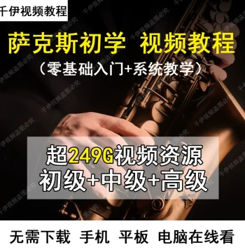 Saxophone Tutorial for Beginners: Zero-Basis Video Lessons for Elementary, Intermediate, and Advanced Self-Study