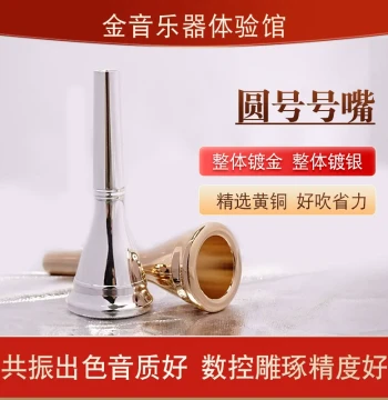 French Horn Mouthpiece Silver/Gold Plated Universal Type French Horn Mouthpiece French Horn Performance Blowpipe Accessories