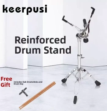 Snare Drum Stand 12-Inch Practice Pad Stand Adjustable Foldable Drum Rack Drum Accessory