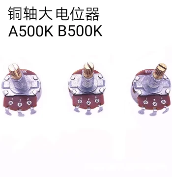 15/18MM Copper Shaft Electric Guitar and Bass Large Potentiometers, Volume and Tone Electronic Switch Knobs 250/500K