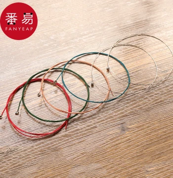 pq801_Guitar Strings Full Set 6 Strings Single String Acoustic Guitar Universal Accessories Colored Folk