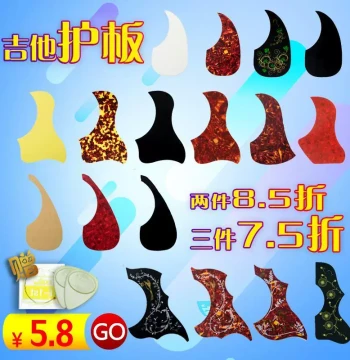 Guitar Pickguard Sticker 41/40 Inch Transparent Bird Design Custom Decal for Folk Guitar