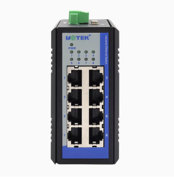 Yutai UT-6408GC 8-Port Unmanaged Gigabit Ethernet Switch with Wide Voltage Input and DIN-Rail Mount