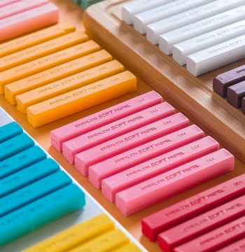 Taiwan Lion Pastel Chalk Single Stick White Black Sketch Powder Brush 60 Colors Available 6-Pack Colorful Powder Hand Drawing Professional Painting Beginners Pastel Stick Brush Blackboard Art Supplies