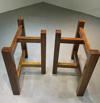 Solid Wood Table Legs and Support Frames for Large Slab Tables - Thickened I-Beam Stands for Dining, Tea, or Marble Tops