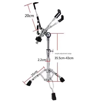 28mm Tube Snare Drum Stand - Adjustable Dual-Plate Stand for Snare Drums and Ethereal Drums
