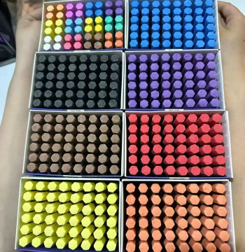 [10x More Vibrant] Colored Chalk Specially for Blackboards, Home Use, Non-Toxic, Low-Dust, Heavy Pigment for Children's Drawing, Single Color